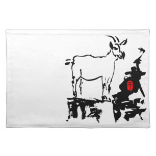 Goat rocks Vietnamese Chinese Year Zodiac Placemat