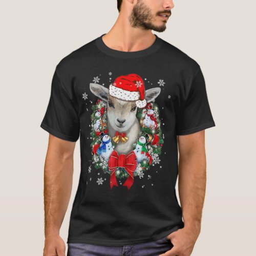 Goat Santa Hat Christmas Ornament Decoration Gift T_Shirt