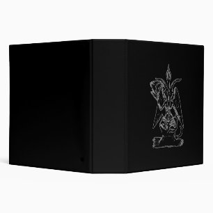 Goat Satan Black Magic Lucifer Occult Gift 3 Ring Binder