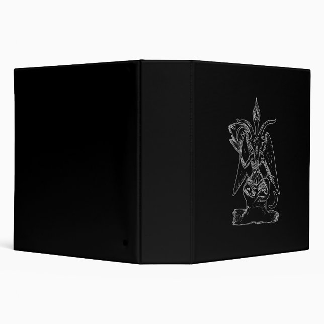 Goat Satan Black Magic Lucifer Occult Gift 3 Ring Binder (Background)