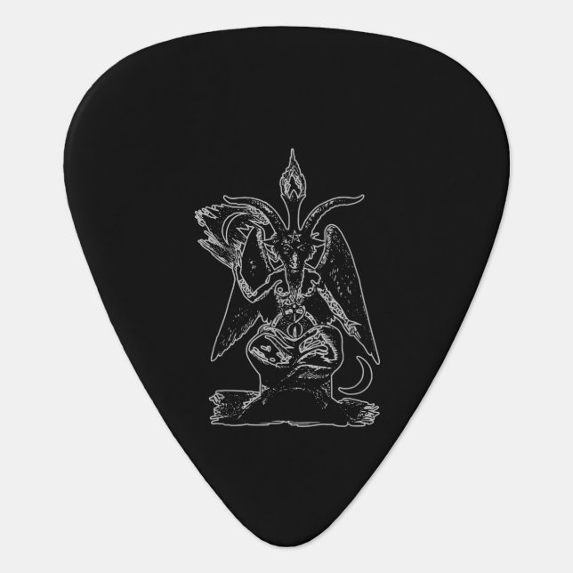 Goat Satan Black Magic Lucifer Occult Gift Guitar Pick (Front)