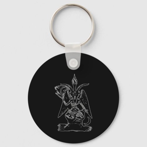 Goat Satan Black Magic Lucifer Occult Gift Keychain