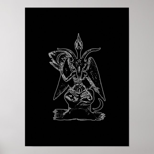 Goat Satan Black Magic Lucifer Occult Gift Poster (Front)