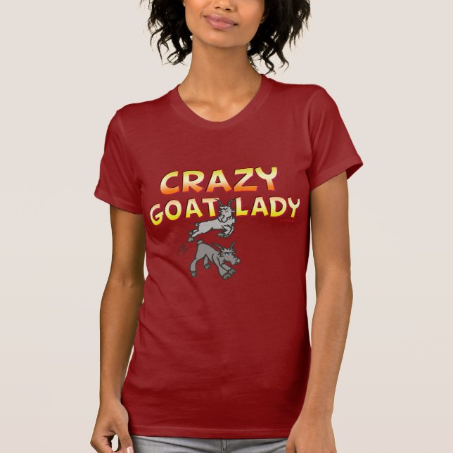 Goat shirt Crazy Goat Lady 6 (Front)