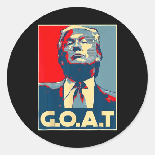 Goat Shirt Republican Conservative Gift Trump 2024 Classic Round Sticker