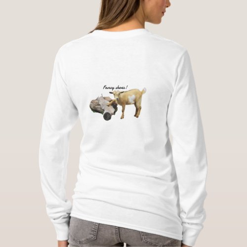 Goat shows off his hoof Cottage Life shirt