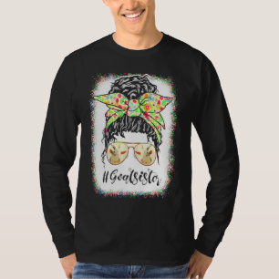 Goat Sister Messy Bun Life Hair Glasses For Mother T-Shirt