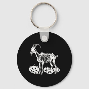Goat Skeleton Birthday Halloween Mens Womens Kids Keychain
