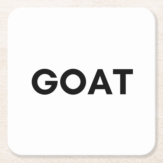 goat square paper coaster (Front)