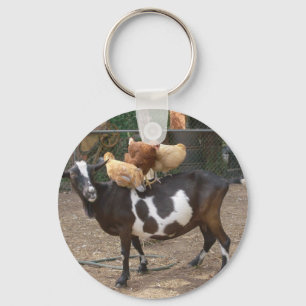 Goat taxi keychain