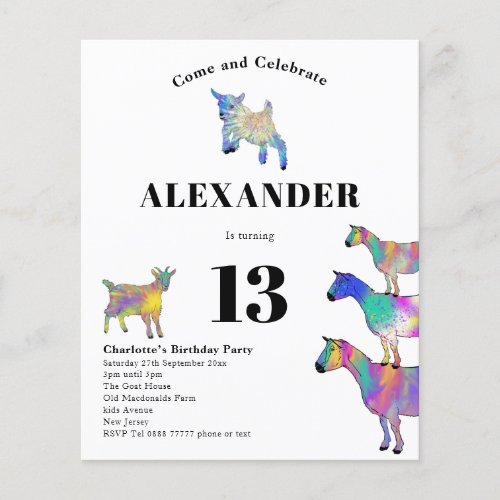 Goat Themed 13th Birthday Party