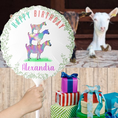 Goat themed Birthday Party Balloon