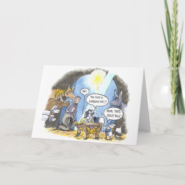 Goat themed Christmas Card (Front)