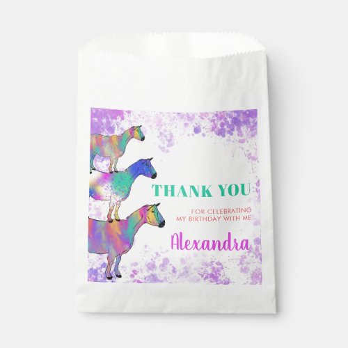 Goat Themed Girls Birthday Party Thank You Favor Bag