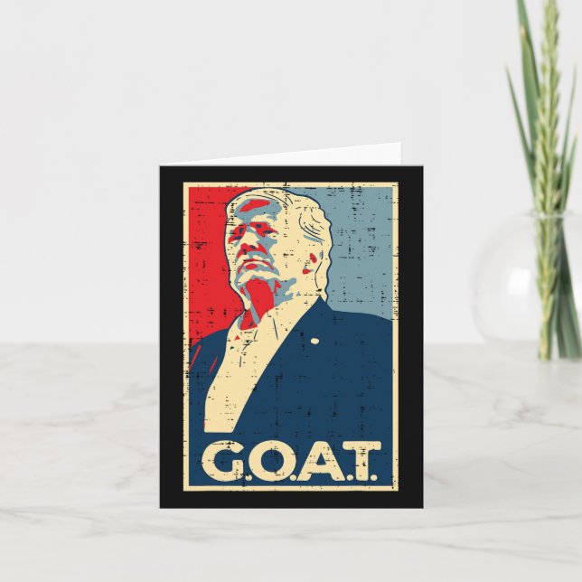 Goat Trump Poster 2024  Card (Front)