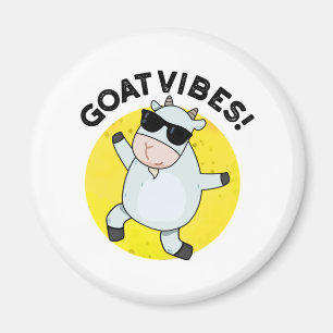 Goat Vibes Funny Good Vibes Animal Pun Magnet