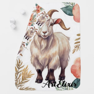 Goat Vintage Baby Blanket
