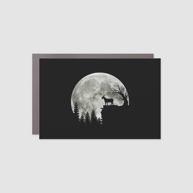 Goat Walking On Mountain Goat Moon Lover Car Magnet (Front)