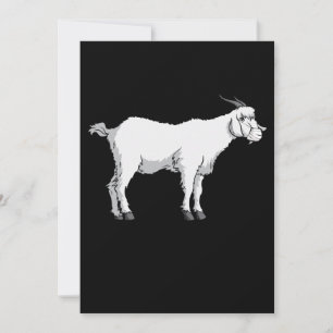 Goat Wearing Medical Face Mask Holiday Card