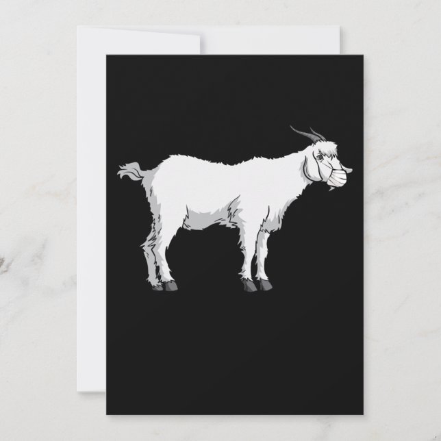 Goat Wearing Medical Face Mask Save The Date (Front)