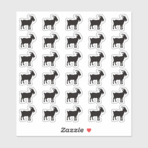 Goat Wedding Place Card Food Meal Menu Choice Sticker