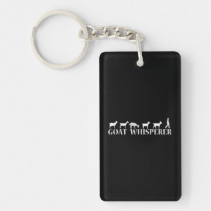 Goat whisperer farmer keychain
