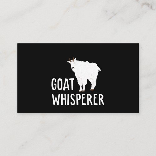 Goat Whisperer  Funny Goat Farm Tshirt  Pet Goat Business Card