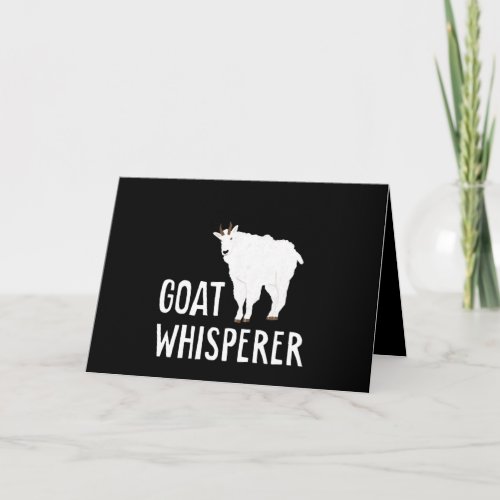 Goat Whisperer  Funny Goat Farm Tshirt  Pet Goat Card