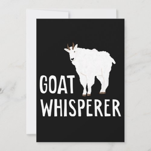 Goat Whisperer  Funny Goat Farm Tshirt  Pet Goat Holiday Card