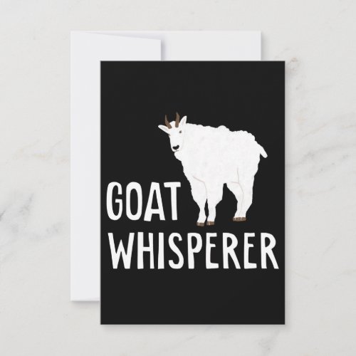 Goat Whisperer  Funny Goat Farm Tshirt  Pet Goat RSVP Card