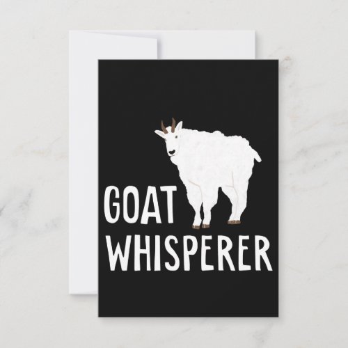 Goat Whisperer  Funny Goat Farm Tshirt  Pet Goat Thank You Card