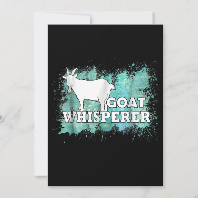 Goat Whisperer Goats Farmer Holiday Card (Front)