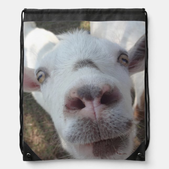 Goat Who Stared at Man Drawstring Backpack (Front)