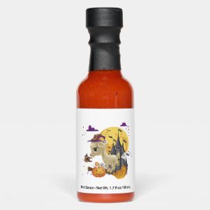 Goat Witch Broom Pumpkin Halloween Costume Hot Sauces