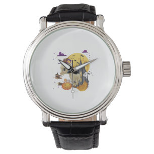 Goat Witch Broom Pumpkin Halloween Costume Watch