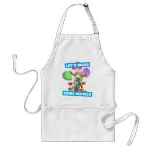 Goat with Party Blowers Adult Apron
