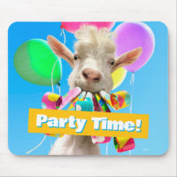 Goat with Party Blowers