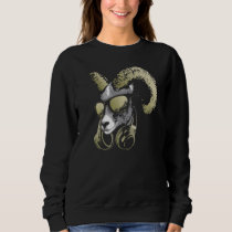 Goat With Sunglasses And Headphones  2 Sweatshirt