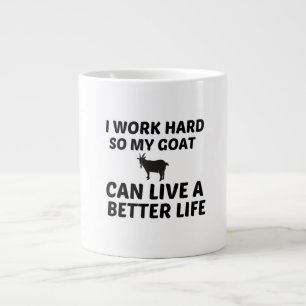 GOAT WORK BETTER LIFE GIANT COFFEE MUG