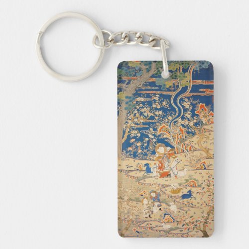 Goat Year or Zodiac Chinese Tapestry Keychain