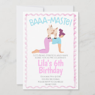Goat Yoga Birthday Invitation
