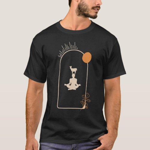 Goat Yoga Boho Vintage Style T_Shirt