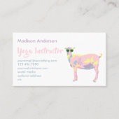 Goat Yoga Pastels Cute Custom Yoga Instructor Business Card (Front)