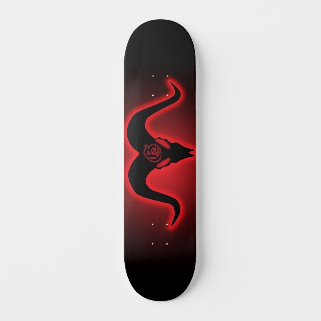 Goatamentise Goatskull Silhouette  Skateboard (Front)