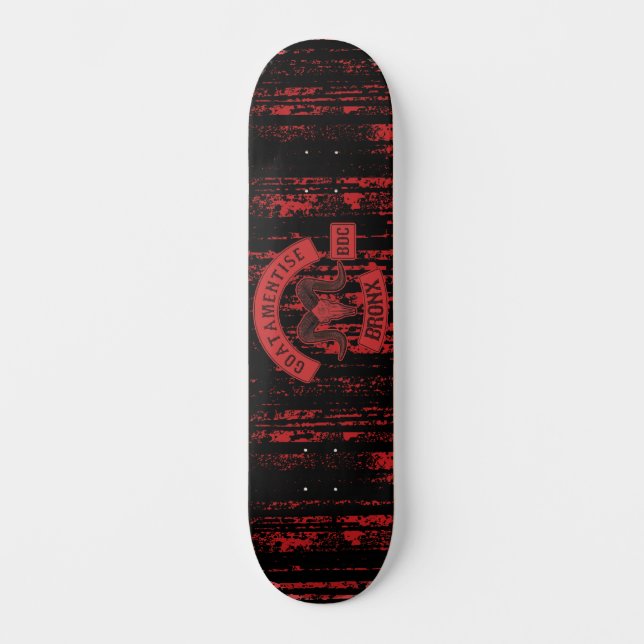 Goatamentise Red Biker Patch Skateboard (Front)