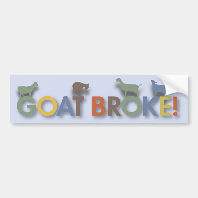 GOATBROKEBLUE.ai Bumper Sticker (Front)