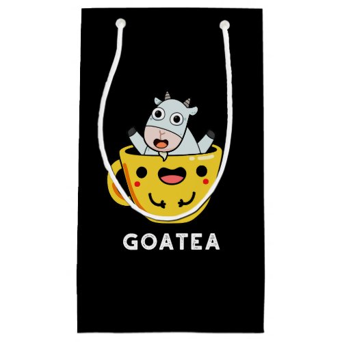 Goatea Funny Goat Tea Pun Dark BG Small Gift Bag