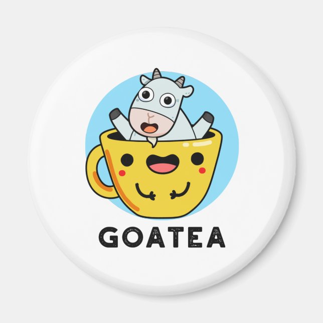 Goatea Funny Goat Tea Pun Magnet (Front)