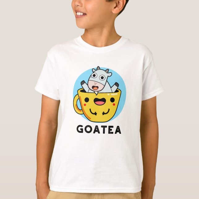 Goatea Funny Goat Tea Pun  T-Shirt (Front)