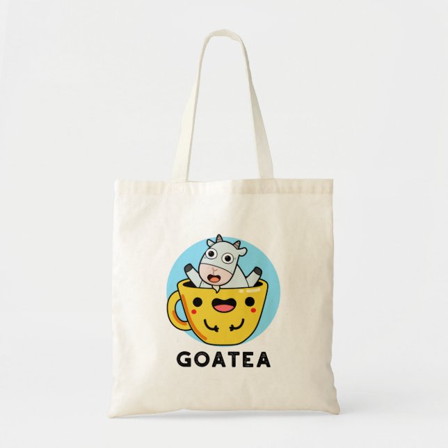 Goatea Funny Goat Tea Pun  Tote Bag (Front)